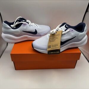 Nike Revolution 7 GS 'Football Grey Midnight Navy' FB7689-004 Size 5.5Y Youth 🆕